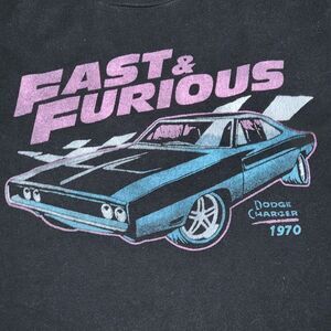 Fast & Furious SS Black Unisex Tee Dodge Charger 1970 - Size 2XL (50-52)